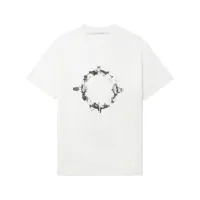 julius t-shirt à imprimé abstrait - blanc