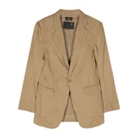 r13 notched-lapels single-breasted blazer - tons neutres