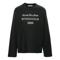 acne studios t-shirt à effet usé - vert