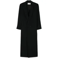 ami paris double-breasted trench coat - noir