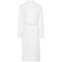 fendi robe-chemise à taille ceinturée - blanc