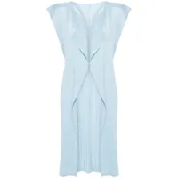 pleats please issey miyake gilet monthly colors march - bleu
