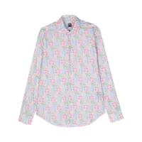 fedeli chemise en popeline à fleurs - rose