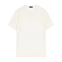 paul & shark t-shirt en lin à col rond - blanc