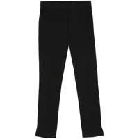 twinset pantalon slim à taille élastiquée - noir