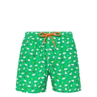 mc2 saint barth ice bear-print swim shorts - vert