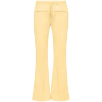 courrèges pantalon ample à logo appliqué - jaune
