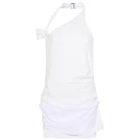 nike x jacquemus robe courte à coupe asymétrique - blanc