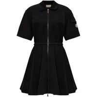 moncler robe-polo à fermeture zippée - noir