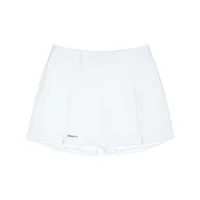 team wang design jupe plissée à logo imprimé - blanc
