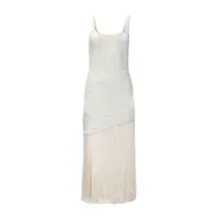 patbo robe longue à motif en jacquard - blanc