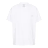 wooyoungmi t-shirt en coton à logo appliqué - blanc
