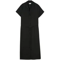 calvin klein robe-chemise à taille ceinturée - noir
