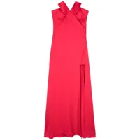 genny robe-bustier à coupe longue - rouge