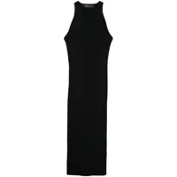 federica tosi robe en maille à coupe longue - noir