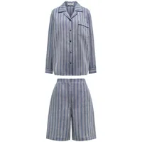 12 storeez pyjama en lin à rayures - gris