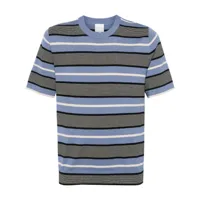 paul smith striped short-sleeve jumper - bleu