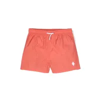 marcelo burlon county of milan kids logo-embossed swim shorts - orange