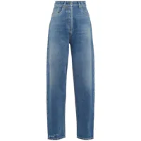 prada high-rise straight-leg jeans - bleu