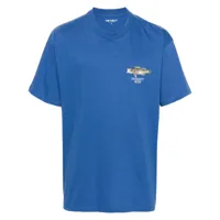 carhartt wip t-shirt en coton à imprimé poisson - bleu
