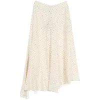 fendi pre-owned jupe asymétrique à pois (2010) - blanc