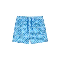 mc2 saint barth kids geometric-print swim shorts - bleu