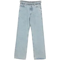 y/project jean ample à taille ceinturée - bleu