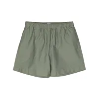 sunspel pinstripe cotton-blend shorts - vert