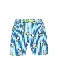 mc2 saint barth x peanuts snoopy-print swim shorts - bleu