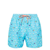 mc2 saint barth chicken-print swim shorts - bleu