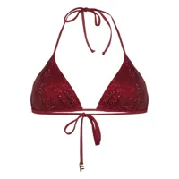 fisico crystal-embellished bikini top - rouge