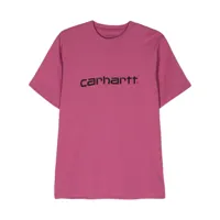 carhartt wip t-shirt imprimé à manches longues - rose