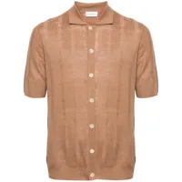 ballantyne short-sleeve linen shirt - marron