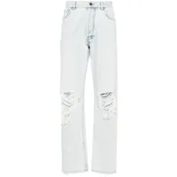 the row burted distressed straight jeans - bleu