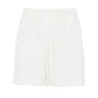 p.a.r.o.s.h. galassia sequin-embellished shorts - blanc