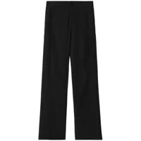 burberry pantalon de costume à plis marqués - noir