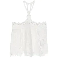 isabel marant vannel broderie-anglaise tank top - blanc
