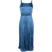 vince robe sans manches à design plissé - bleu