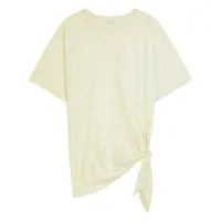 dries van noten t-shirt en coton à détail noué - jaune