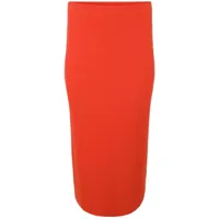 vince jupe mi-longue à design nervuré - orange