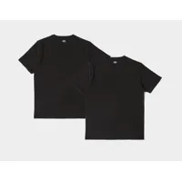 footpatrol 2-pack blank t-shirts - black, black