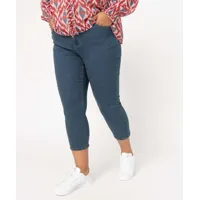 pantacourt en jean femme grande taille en denim stretch