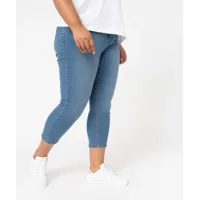 pantacourt en jean femme grande taille en denim stretch