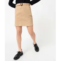 jupe femme en toile de coton extensible avec ceinture
