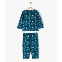 pyjama 2 pièces en velours imprimé avion bébé