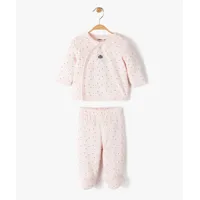 pyjama 2 pièces en velours à motif étoiles bébé