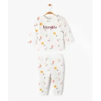 pyjama 2 pièces imprimé en molleton bébé