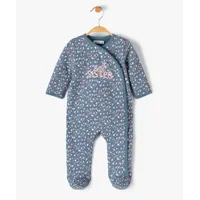 pyjama bébé fille en jersey terrazzo ouverture devant