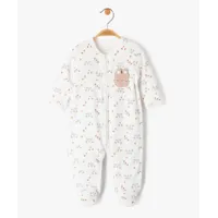 pyjama en velours imprimé avec ouverture devant bébé - petit béguin