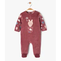 pyjama dors-bien en velours bébé fille - petit béguin